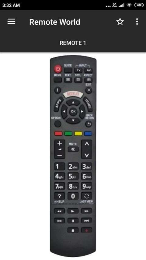 Panasonic TV Remote स्क्रीनशॉट 1