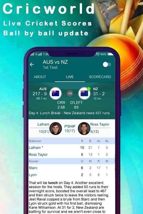 Cricworld - Live Cricket Scores स्क्रीनशॉट 5