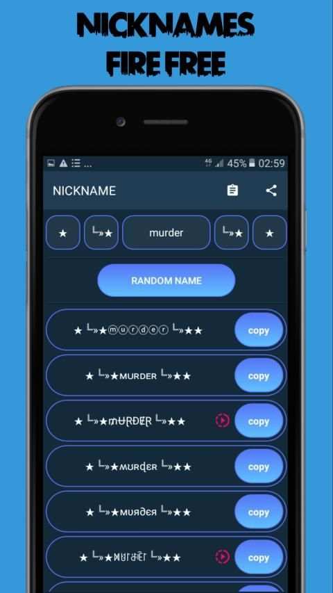 Name Creator For Free Fire स्क्रीनशॉट 2