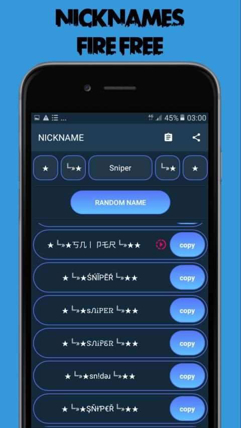 Name Creator For Free Fire स्क्रीनशॉट 3