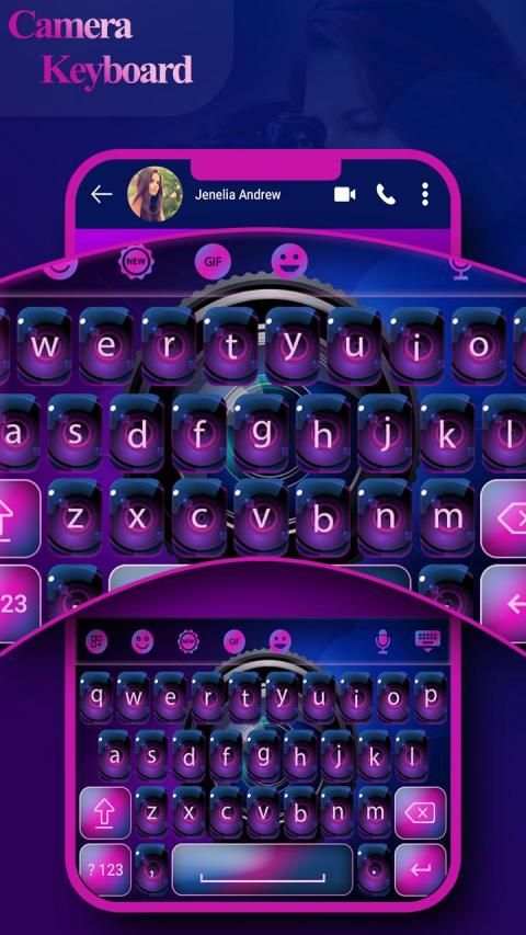 Camera Keyboard Theme स्क्रीनशॉट 8