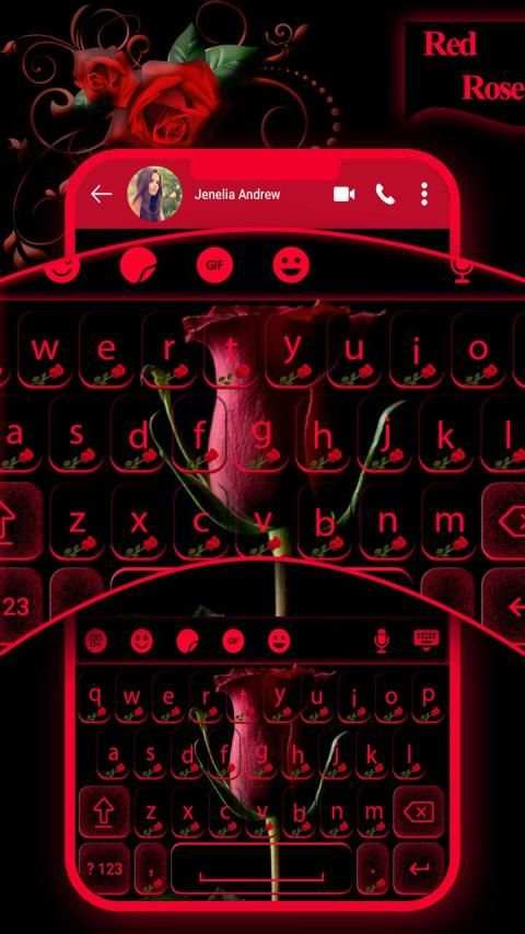 Red Rose keyboard Theme स्क्रीनशॉट 4