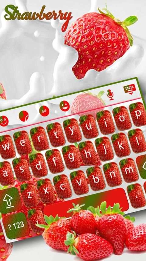Strawberry keyboard Theme स्क्रीनशॉट 5