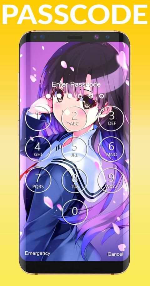 Anime for Girls Pattern Lock Screen & Wallpapers स्क्रीनशॉट 2