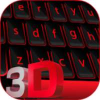 3D Red Black Keyboard Theme