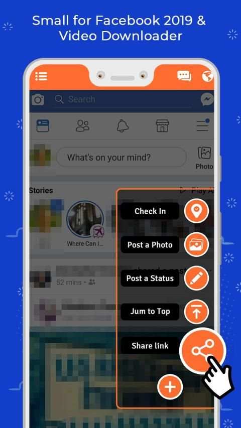 Small for Facebook 2019 & Video Downloader screenshot 2