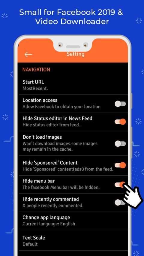 Small for Facebook 2019 & Video Downloader स्क्रीनशॉट 1