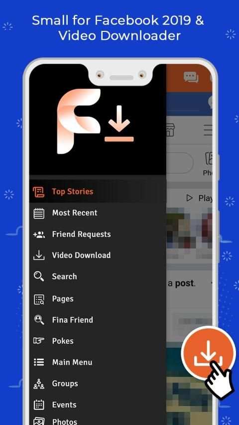 Small for Facebook 2019 & Video Downloader स्क्रीनशॉट 3