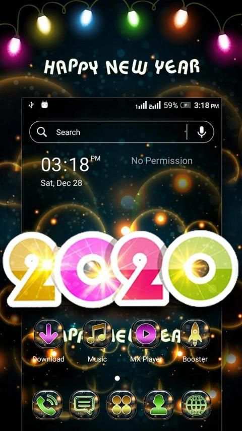 2020 New Year Launcher Theme स्क्रीनशॉट 2