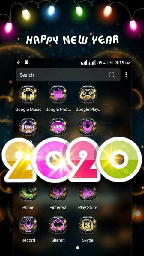 2020 New Year Launcher Theme स्क्रीनशॉट 6