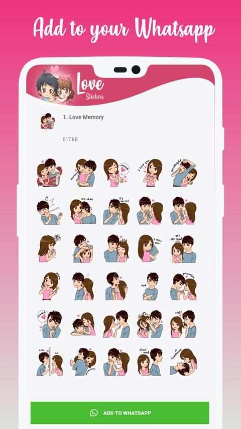 Love Stickers For WhatsApp (WAStickerApps) screenshot 2