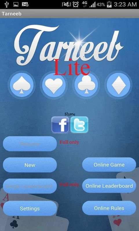 Tarneeb Lite screenshot 5
