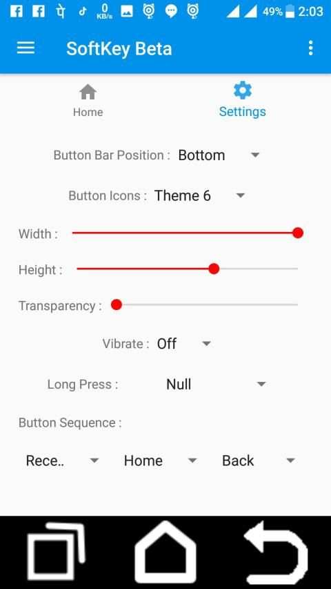 SoftKeys Beta - Home Back Button screenshot 2