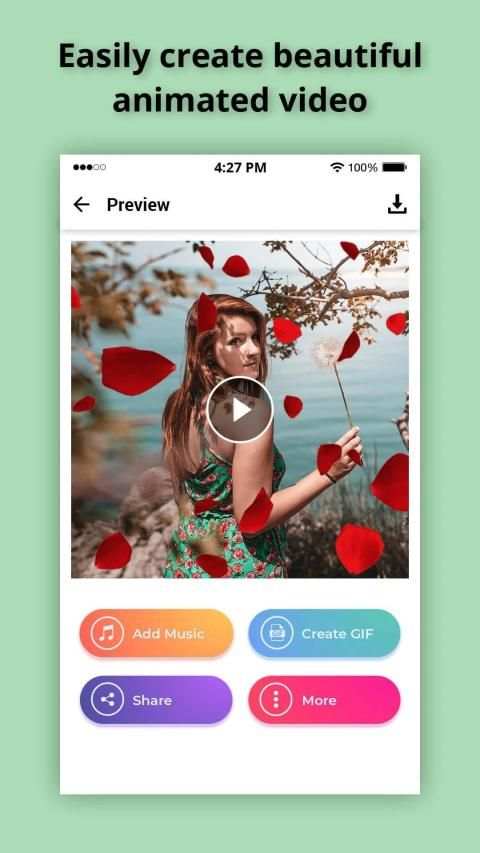 Nature Photo Effect Video Maker with Music स्क्रीनशॉट 1