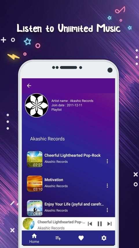 Musil - Unlimited Free Music Streaming Player स्क्रीनशॉट 3