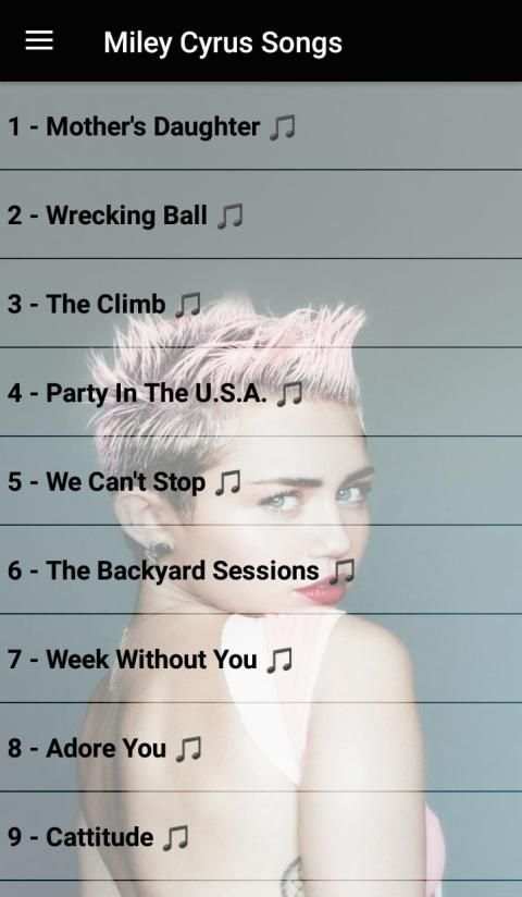 Miley CYRUS SONGS OFFLINE ( 52 SONGS ) screenshot 5