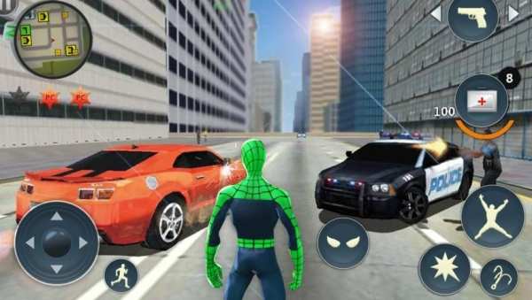 Spider Rope Hero - Gangster Crime City स्क्रीनशॉट 4