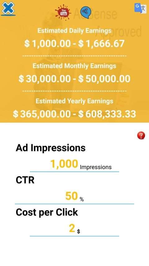 Ads Money Calculator स्क्रीनशॉट 3