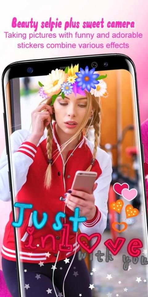 Beauty Selfie Plus – Sweet Camera & Face Stickers. screenshot 2