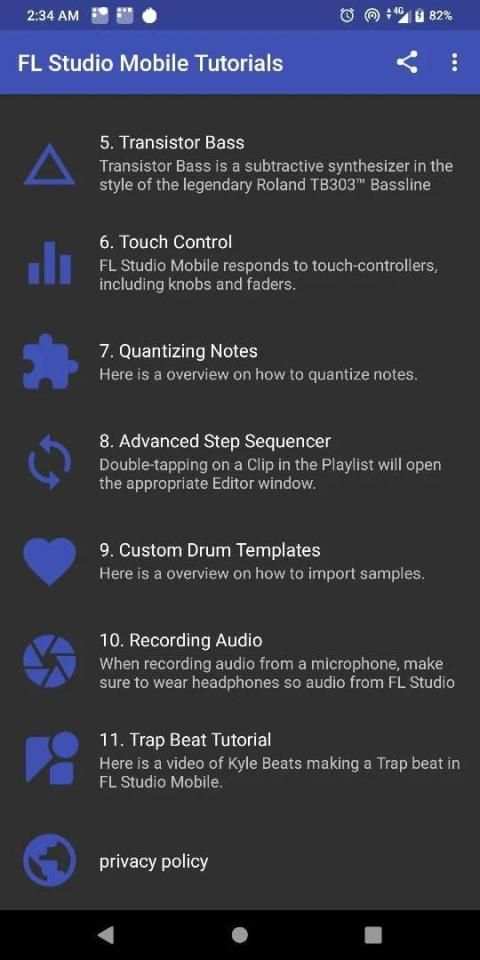 Lesson FL Studio Mobile Tutorials screenshot 2