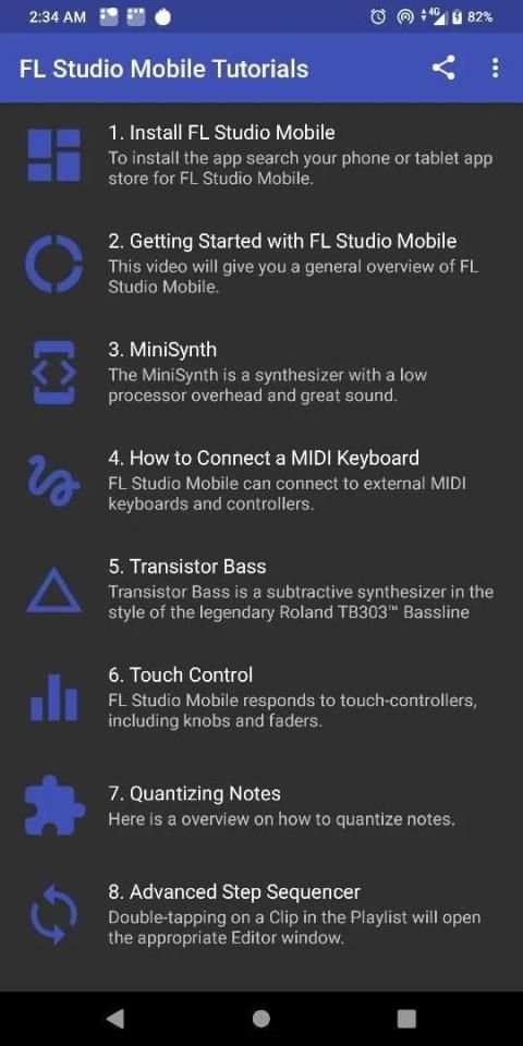 Lesson FL Studio Mobile Tutorials screenshot 1