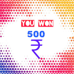 Scratch card win money icon