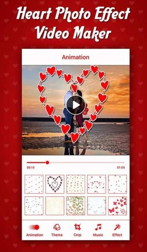 Heart Photo Effect Video Maker स्क्रीनशॉट 4