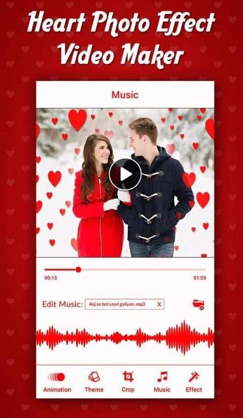 Heart Photo Effect Video Maker स्क्रीनशॉट 2