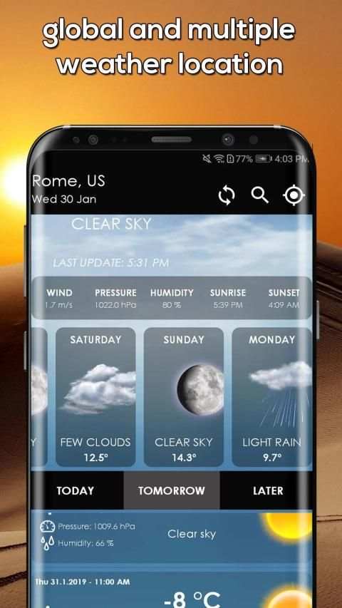 Weather Channel App Hourly Weather Forecast Pro screenshot 1
