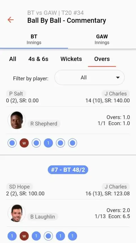 Live cricket scores cricsmith screenshot 2