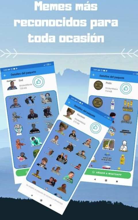 StickerFly - Stickers y Descargar Estados de WA screenshot 2