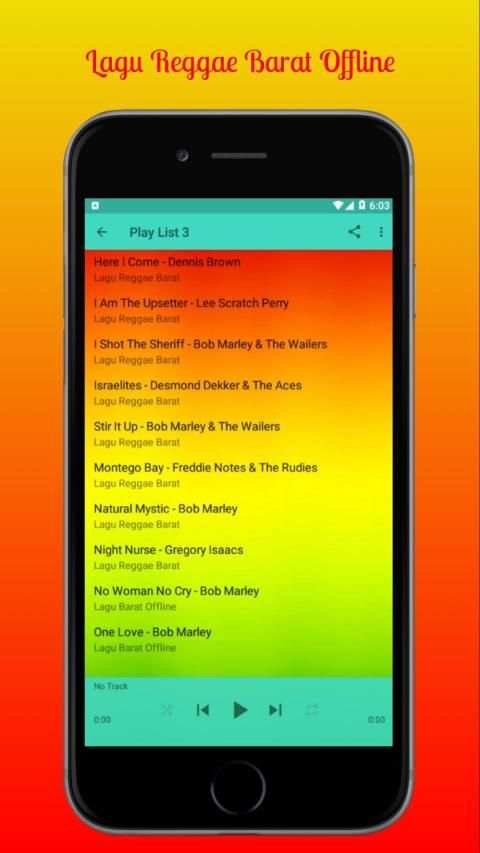 Lagu Reggae Barat Offline screenshot 1