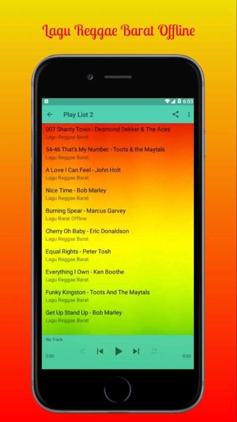 Lagu Reggae Barat Offline screenshot 3