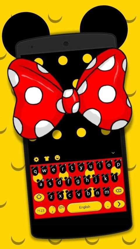 Cute Micky Bow keyboard Theme screenshot 4