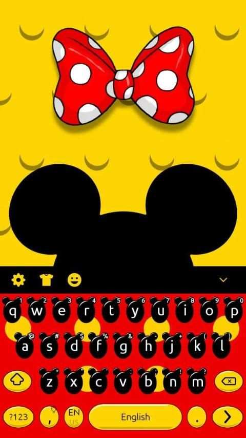 Cute Micky Bow keyboard Theme screenshot 3