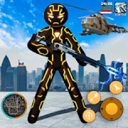 Amazing Neon Iron Stickman Rope Hero Gangstar City आइकन