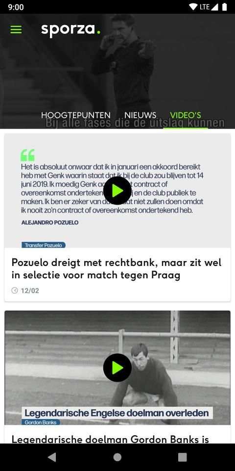 sporza voetbal screenshot 8