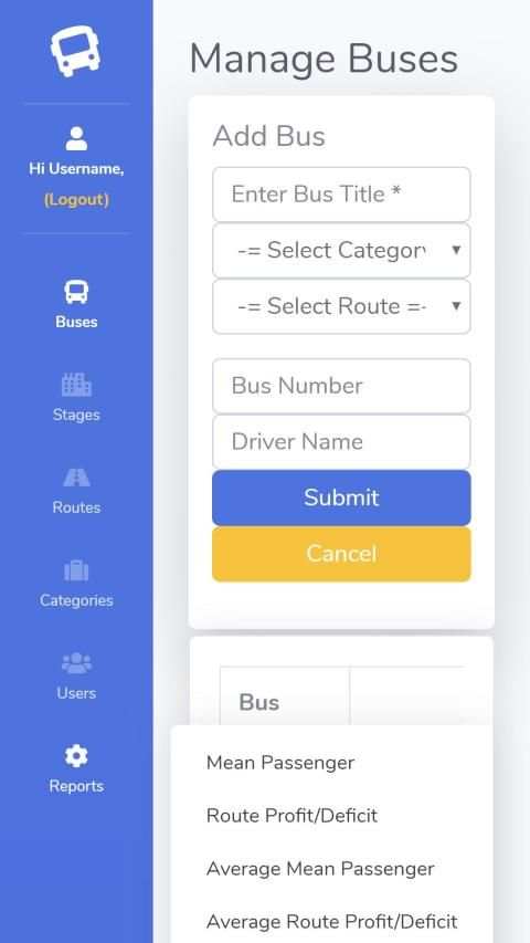 Passenger Bus App screenshot 1