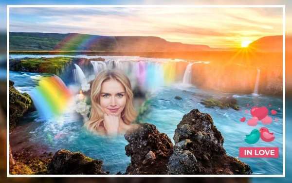 Rainbow Waterfall app & Nature Collage Maker स्क्रीनशॉट 8