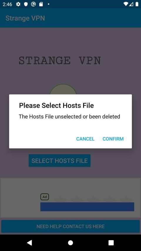 Strange Vpn Host स्क्रीनशॉट 2