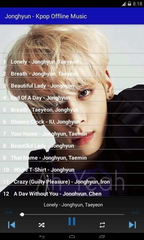 Jonghyun - Kpop Offline Music screenshot 3