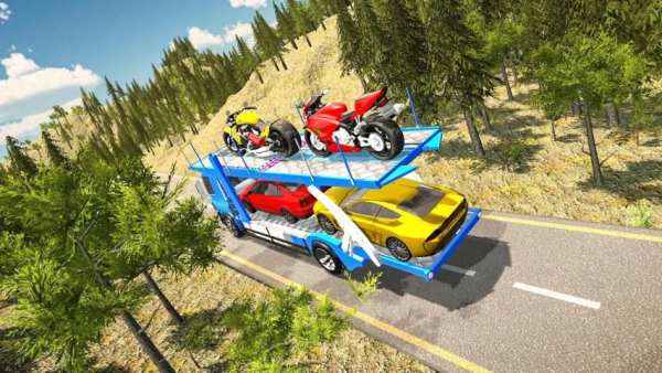 Euro Truck Car Transporter Driver Game screenshot 3
