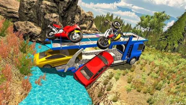 Euro Truck Car Transporter Driver Game screenshot 1