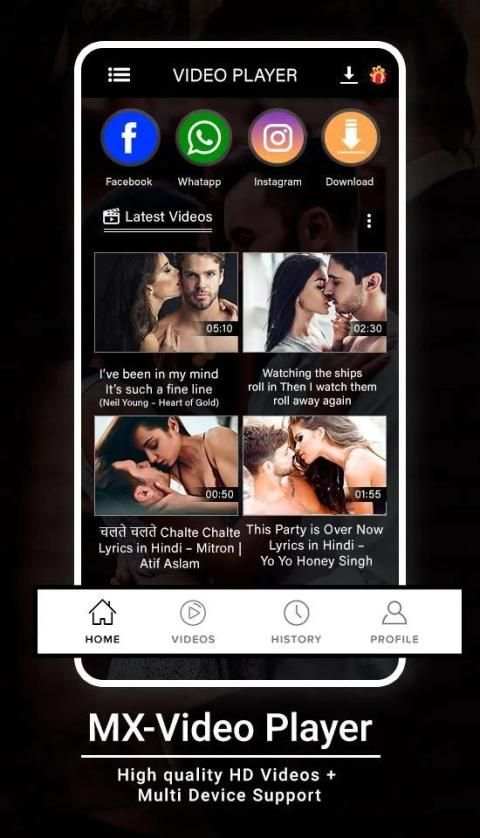 SX Video Player - All Formate HD Video Player 2020 स्क्रीनशॉट 1