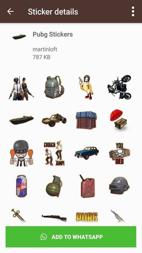 WAStickerApps PUBG Stickers For Whatsapp screenshot 2