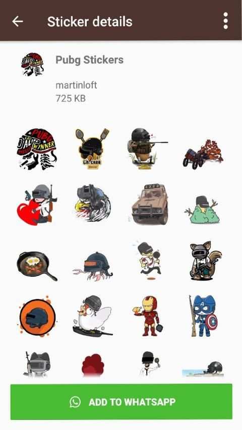 WAStickerApps PUBG Stickers For Whatsapp screenshot 3