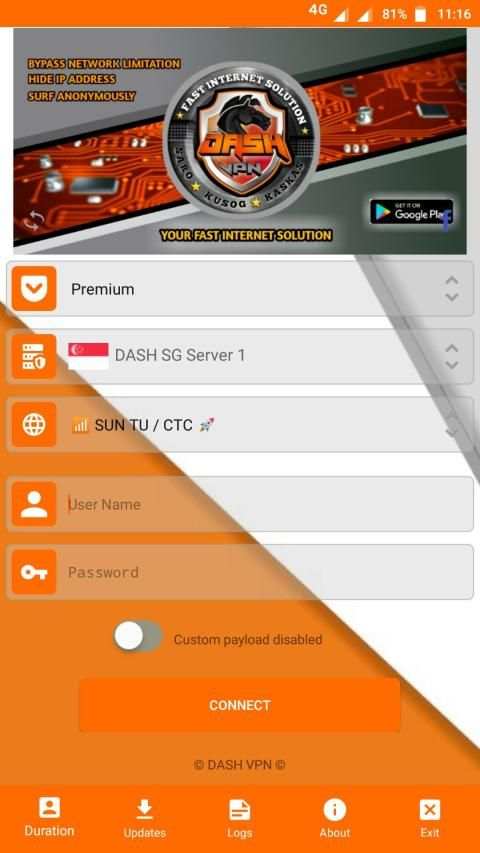 Dash VPN Reload screenshot 1