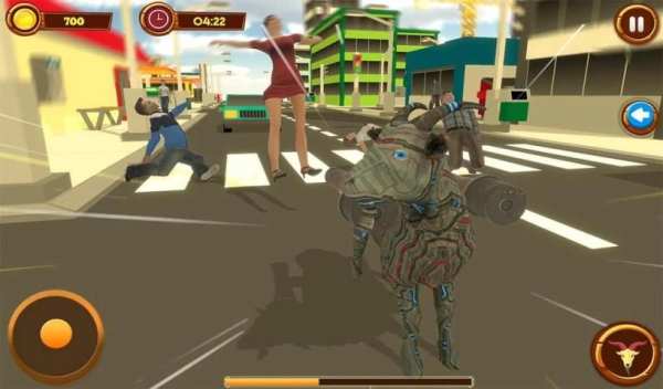 Angry Robot Goat Simulator: Rampage of Europe स्क्रीनशॉट 1