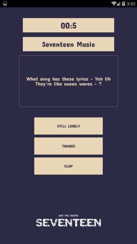 Seventeen Quiz Game screenshot 5