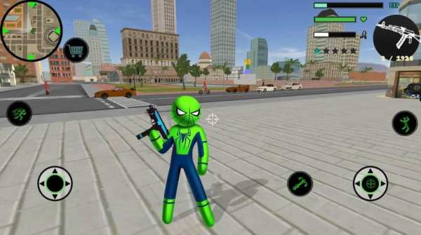 Spider Stickman Rope Hero 2 - Gangster Crime City स्क्रीनशॉट 1